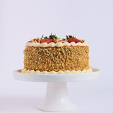 Pastel de plátano con nuez y cajeta