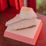 Rebanada cheesecake de coco