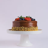 Pastel de platano con nuez y nutella