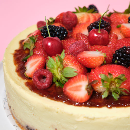 Cheesecake estilo New York de frutos rojos