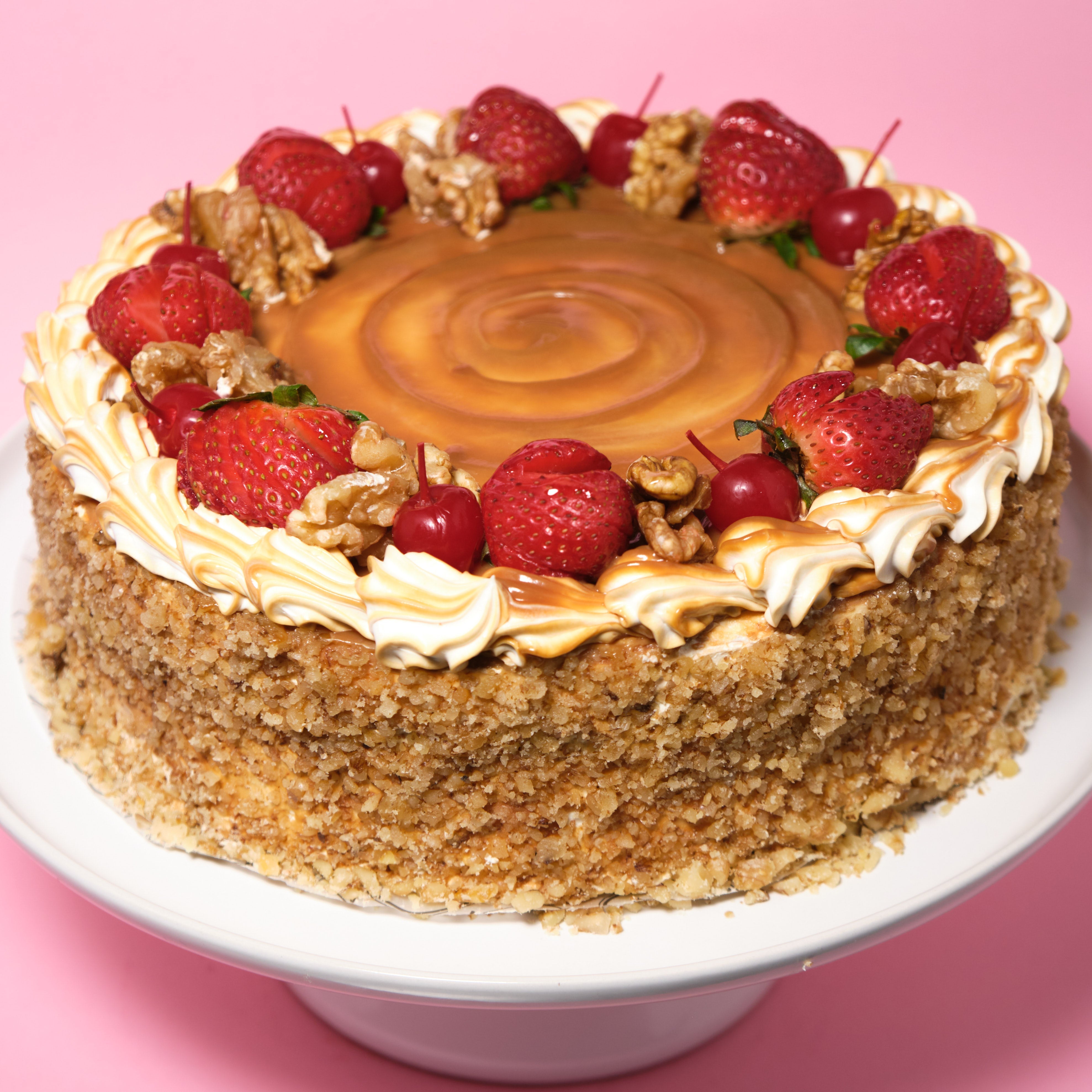 Pastel de plátano con nuez y cajeta por pedido – Finitas